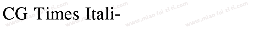 CG Times Itali字体转换